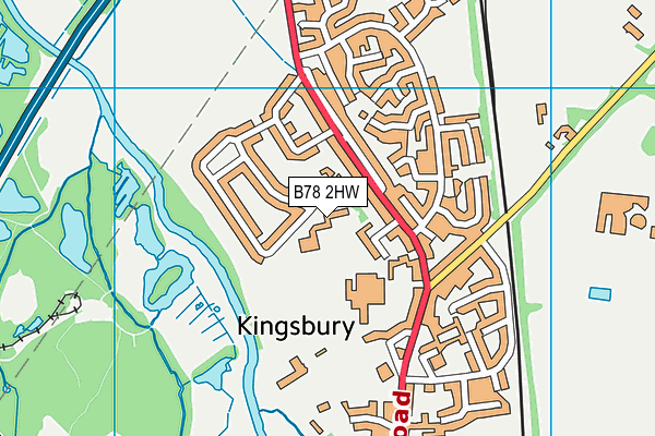 B78 2HW map - OS VectorMap District (Ordnance Survey)
