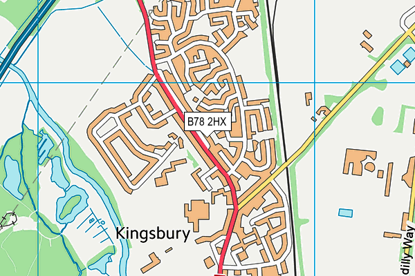 B78 2HX map - OS VectorMap District (Ordnance Survey)