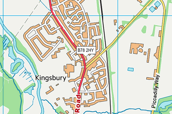 B78 2HY map - OS VectorMap District (Ordnance Survey)