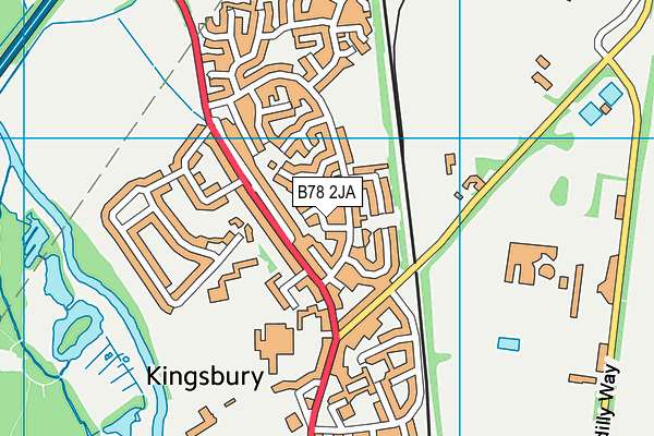 B78 2JA map - OS VectorMap District (Ordnance Survey)