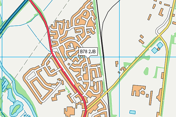 B78 2JB map - OS VectorMap District (Ordnance Survey)