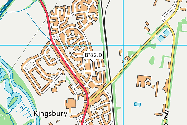 B78 2JD map - OS VectorMap District (Ordnance Survey)