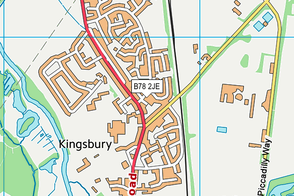 B78 2JE map - OS VectorMap District (Ordnance Survey)