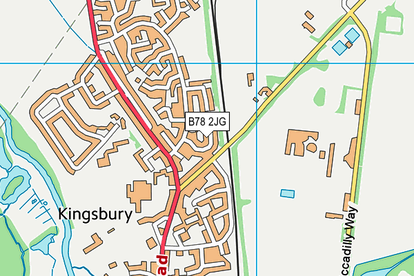 B78 2JG map - OS VectorMap District (Ordnance Survey)