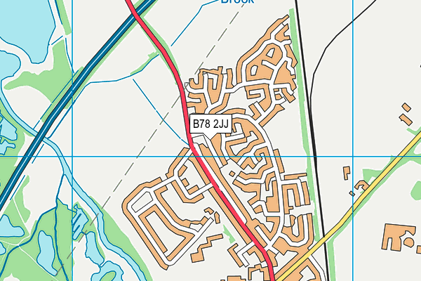 B78 2JJ map - OS VectorMap District (Ordnance Survey)