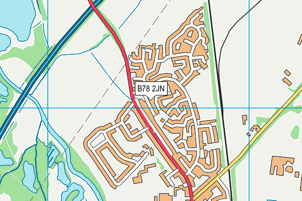 B78 2JN map - OS VectorMap District (Ordnance Survey)