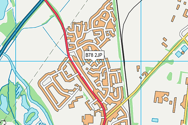 B78 2JP map - OS VectorMap District (Ordnance Survey)