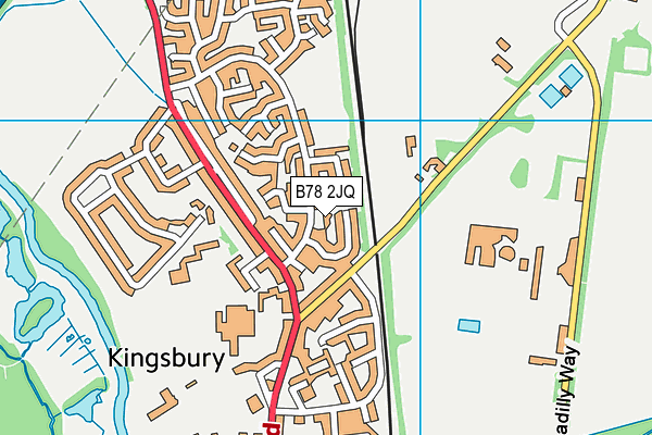 B78 2JQ map - OS VectorMap District (Ordnance Survey)