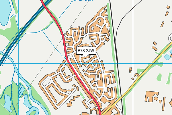 B78 2JW map - OS VectorMap District (Ordnance Survey)