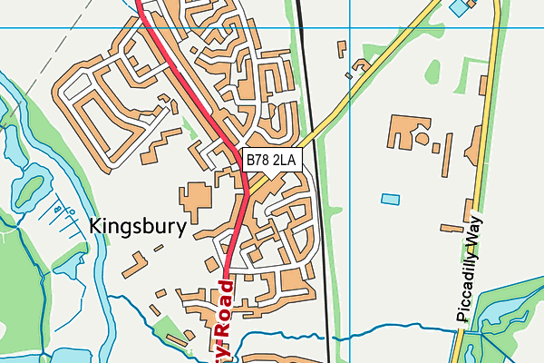 B78 2LA map - OS VectorMap District (Ordnance Survey)