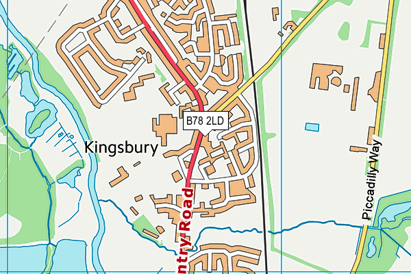 B78 2LD map - OS VectorMap District (Ordnance Survey)