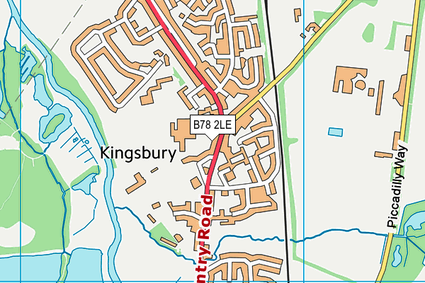 B78 2LE map - OS VectorMap District (Ordnance Survey)