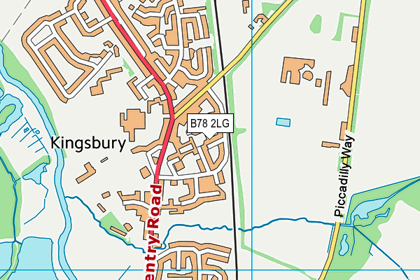Kingsbury Community And Youth Centre map (B78 2LG) - OS VectorMap District (Ordnance Survey)