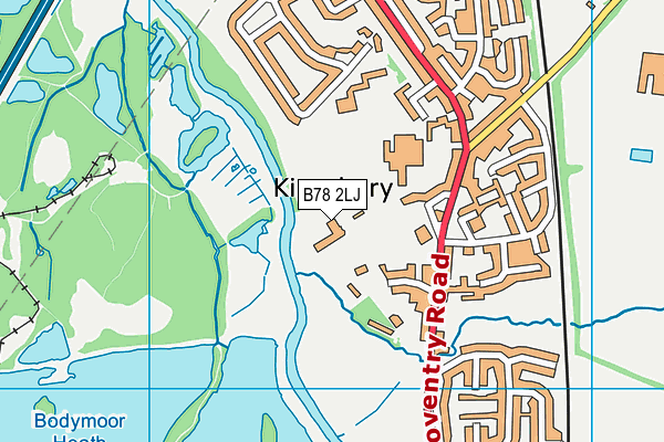 B78 2LJ map - OS VectorMap District (Ordnance Survey)