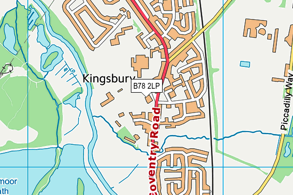 B78 2LP map - OS VectorMap District (Ordnance Survey)