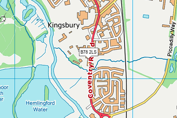 B78 2LS map - OS VectorMap District (Ordnance Survey)