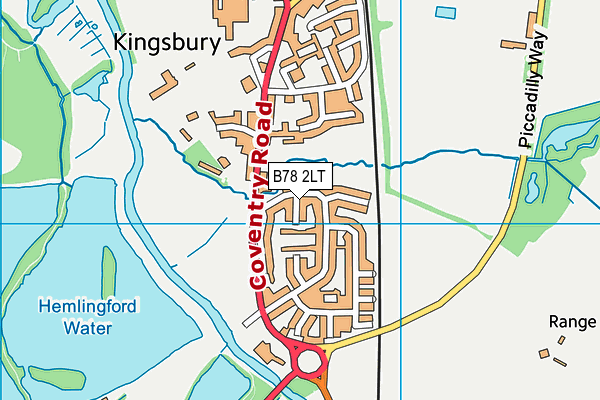 B78 2LT map - OS VectorMap District (Ordnance Survey)