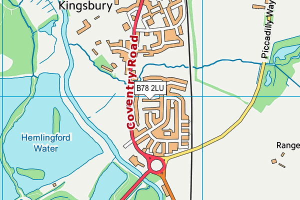 B78 2LU map - OS VectorMap District (Ordnance Survey)