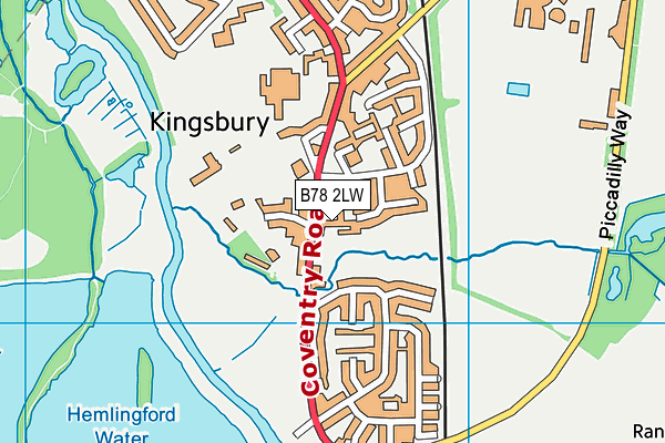 B78 2LW map - OS VectorMap District (Ordnance Survey)