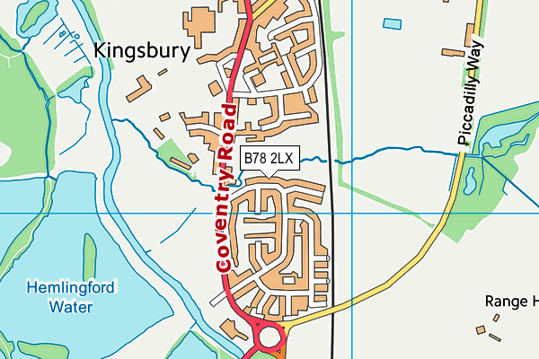 B78 2LX map - OS VectorMap District (Ordnance Survey)