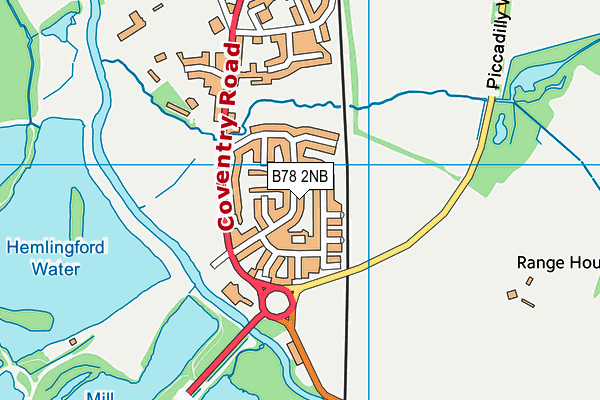 B78 2NB map - OS VectorMap District (Ordnance Survey)