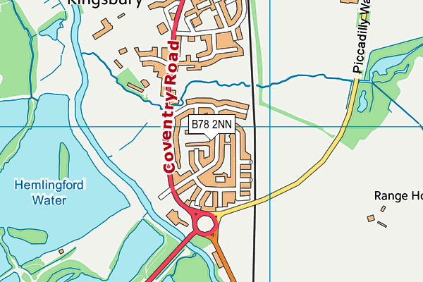 B78 2NN map - OS VectorMap District (Ordnance Survey)