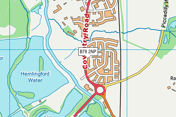 B78 2NP map - OS VectorMap District (Ordnance Survey)