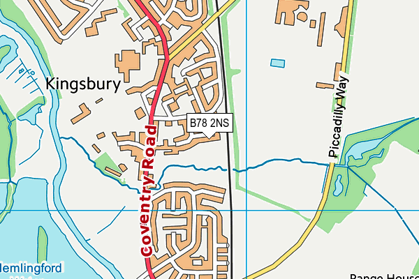 B78 2NS map - OS VectorMap District (Ordnance Survey)