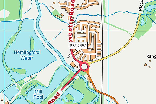 B78 2NW map - OS VectorMap District (Ordnance Survey)