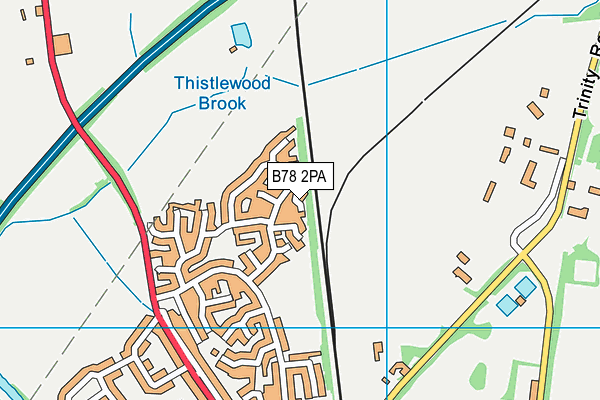 B78 2PA map - OS VectorMap District (Ordnance Survey)