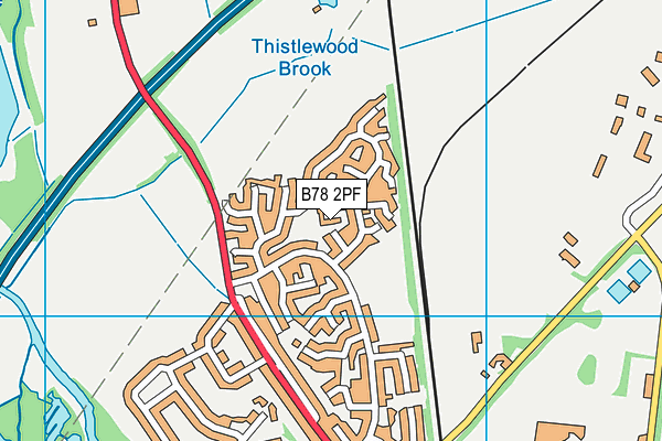 B78 2PF map - OS VectorMap District (Ordnance Survey)