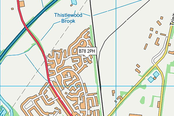 B78 2PH map - OS VectorMap District (Ordnance Survey)