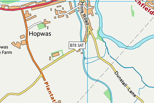 Tamworth Cricket Hockey And Squash Club map (B78 3AT) - OS VectorMap District (Ordnance Survey)