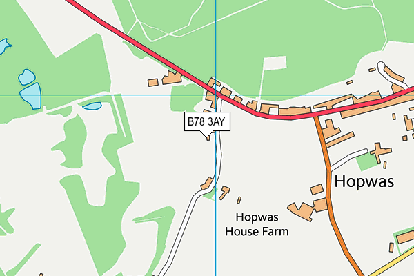 B78 3AY map - OS VectorMap District (Ordnance Survey)