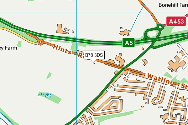 B78 3DS map - OS VectorMap District (Ordnance Survey)