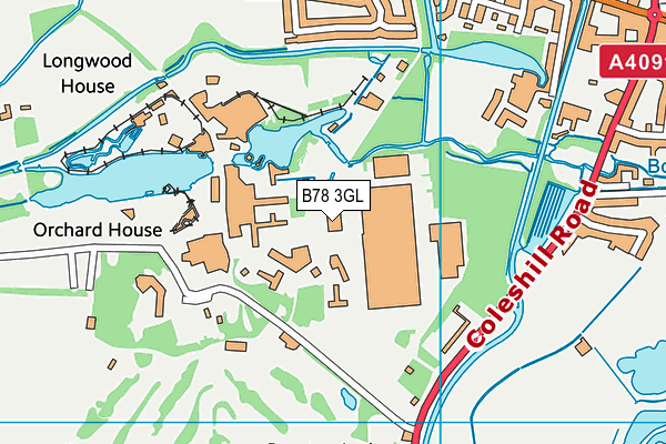 B78 3GL map - OS VectorMap District (Ordnance Survey)