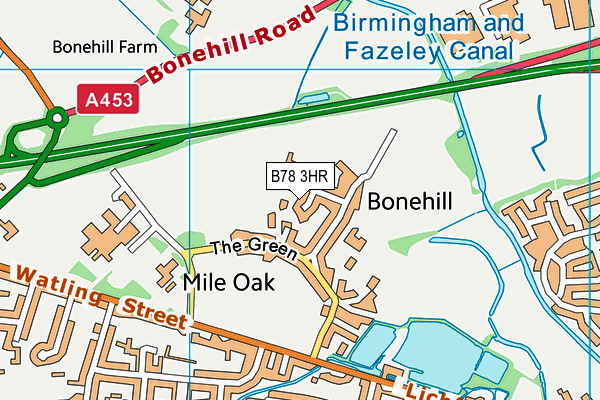 B78 3HR map - OS VectorMap District (Ordnance Survey)