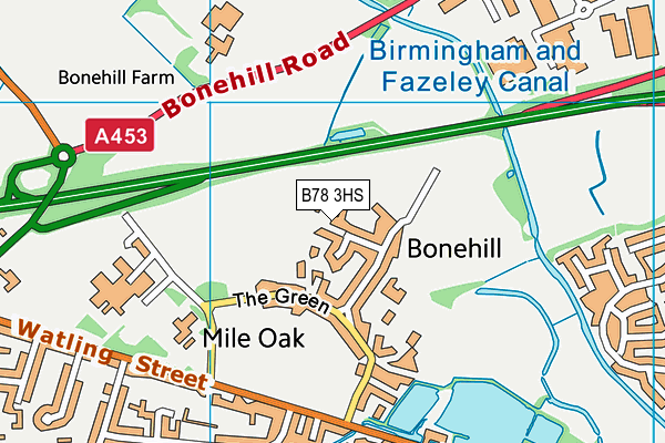 B78 3HS map - OS VectorMap District (Ordnance Survey)