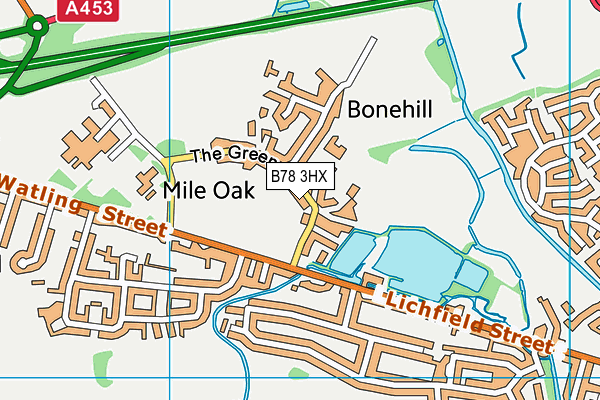 B78 3HX map - OS VectorMap District (Ordnance Survey)