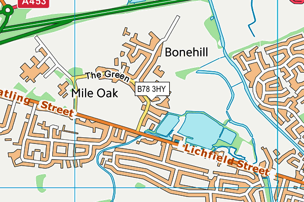 B78 3HY map - OS VectorMap District (Ordnance Survey)