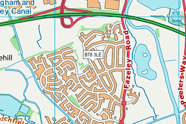 B78 3LE map - OS VectorMap District (Ordnance Survey)