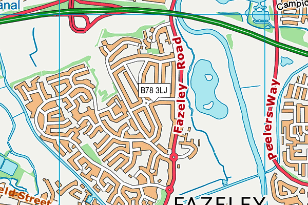 B78 3LJ map - OS VectorMap District (Ordnance Survey)