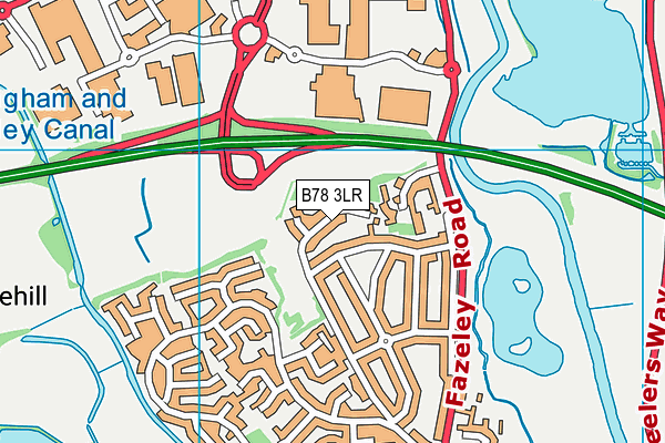 B78 3LR map - OS VectorMap District (Ordnance Survey)