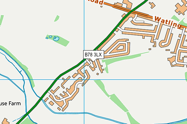 B78 3LX map - OS VectorMap District (Ordnance Survey)