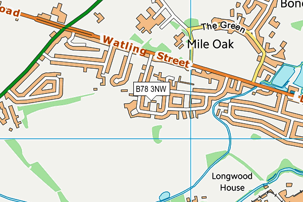 B78 3NW map - OS VectorMap District (Ordnance Survey)