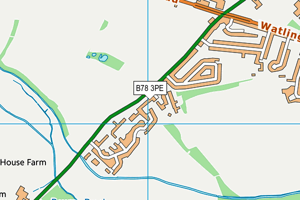 B78 3PE map - OS VectorMap District (Ordnance Survey)