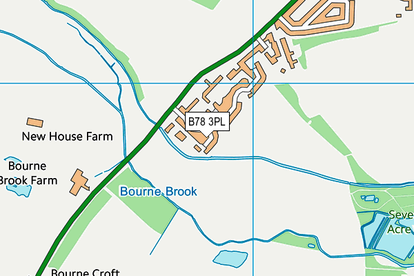 B78 3PL map - OS VectorMap District (Ordnance Survey)