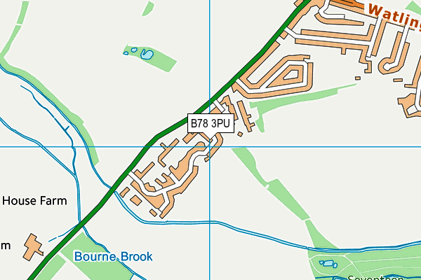 B78 3PU map - OS VectorMap District (Ordnance Survey)