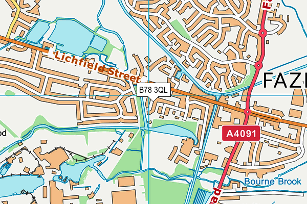 B78 3QL map - OS VectorMap District (Ordnance Survey)
