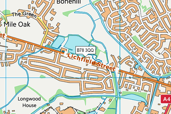 B78 3QQ map - OS VectorMap District (Ordnance Survey)